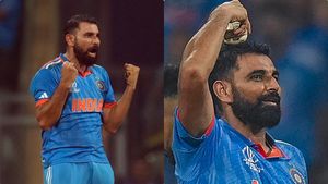 WC Semifinal: शमी की गेंदों ने ढाया कहर, वानखेड़े स्टेडियम में चली नीली लहर