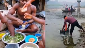 WATCH: नदी में नूडल्स धोता दिखा शख्स, वीडियो ने मचाया इंटरनेट पर हंगामा