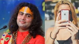 iPhone कहां से आया? 'बिस्किट' वाले बाबा ने सरेआम खोला राज, कहा- 'महाराज जी ने एप्पल खाया और फिर...'