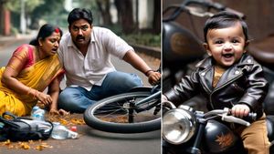 Shocking: बीच सड़क पर गिरे मां-बाप, मगर बच्चे को ले गई बाइक और घास में छोड़ा, हैरान कर देगा वीडियो