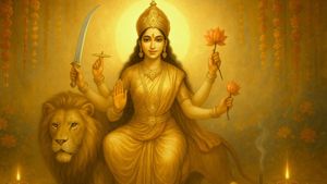 Maa Katyayani Aarti: नवरात्रि के छठे दिन गाएं मां कात्यायनी की ये आरती, तभी मिलेगा पूजा का पूरा फल!