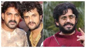 Khesari Lal Yadav Viral Video: खेसारी की पवन सिंह और रवि किशन को नसीहत, सरेआम कहा 'बाप मत बनिए'