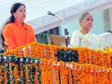 Vasundhara Raje takes oath as Rajasthan Chief Minister