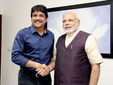 Pics: Telugu superstar Nagarjuna meets Narendra Modi