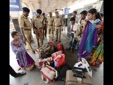 In Pics: Security beefed up in Andhra,  TN after twin blasts in train
