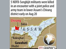 Assam: 5 NDFB-S militants killed in encounter with security forces
