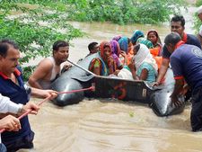 Vadodara floods: Rescue workers combat Crocodiles to save people