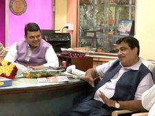 Devendra Fadnavis meets Nitin Gadkari on Diwali