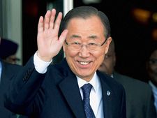 UN Secy General Ban Ki-Moon arrives for Vibrant Gujarat Summit