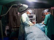 Braving tremors, doctors carry on with C-section to deliver baby