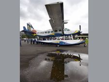 Goa govt conducts seaplane landing trial amid fishermen's protest