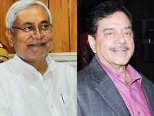 Shatrughan, Nitish exchange warmth at Patna Airport