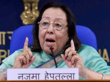 Modi govt giving 'roti' to minorities in place of 'topi': Najma Heptulla