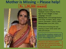 Mother goes missing; techie son launches website, announces cash reward