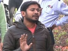 JNUSU president Kanhaiya Kumar arrives in Patna