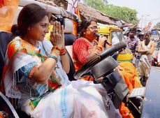 Even after polls get over, Roopa Ganguly patrols lanes in her constituency