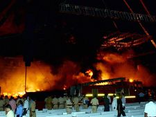Woman killed, son seriously injured in flame at fireworks unit