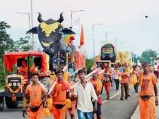 Muslims take part in Kanwar Yatra from UP village to Baba Dham in Jharkhand 