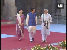 Modi hosts dinner for Japanese PM at heritage hotel in Ahmedabad