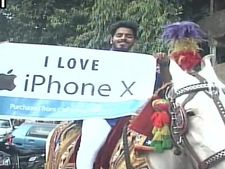 iPhone X frenzy: Man reaches store riding on horse to collect latest Apple offering
