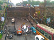 50-year-old Majerhat bridge in Kolkata collapses during rush hour traffic, one killed
