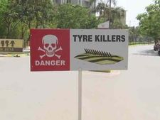 Beware! After Pune, now Noida installs tyre killers to check wrong side driving