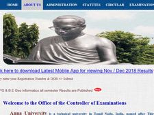 Anna University 2019 results for semester 1 UG/PG courses declared