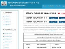 Website to check Kerala TET January 2019 result