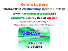 Kerala Today Lottery Results: Akshaya AK-390 Today Lottery results live, Winning numbers