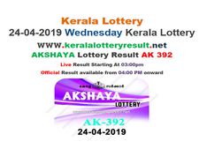 Kerala Lottery results Today: Akshaya AK-392 lottery result today LIVE, now