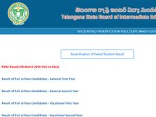 Direct link to check TS Inter revised result 2019