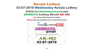 Kerala Lottery Result Today: Akshaya AK 402 today lottery result LIVE, now