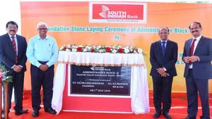 South Indian Bank's Administrative Block-2's foundation stone laid today in Kochi