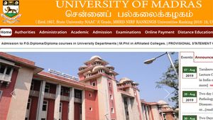 Check Madras University results for UG/PG now on this link