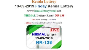 Kerala Lottery Today Nirmal NR-138 Today Lottery Result LIVE, now