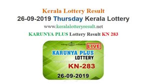 Kerala Lottery Today Result: Karunya Plus KN-283 Lottery Results LIVE, now