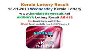 Kerala State Lottery Today Result: Akshaya AK-419 result LIVE, now