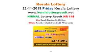 Kerala State Lottery Today Result: Nirmal NR-148 official result LIVE, now