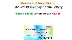 Kerala State Lottery Today Result: Sthree Sakthi SS-186 official result