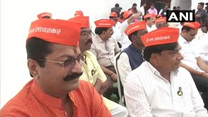 BJP MLAs wear ‘I am Savarkar’ caps in protest against Rahul Gandhi’s remarks