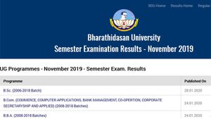BDU Result 2019: Direct link to check Bharatidasan University result