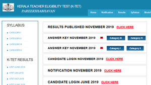 Direct link to check Kerala TET Result