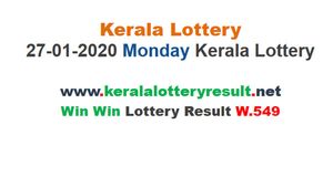 Kerala Lottery Win Win W-549 today lottery result LIVE