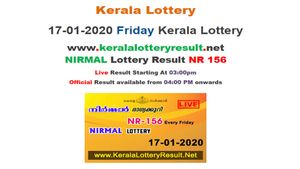 Kerala Nirmal NR-156 Lottery results LIVE, now