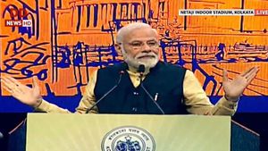 At Kolkata Port Trust event, Modi takes dig at Mamata for not implementing schemes