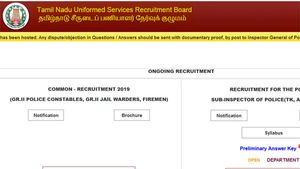 TNUSRB SI Answer Key 2020 released on this website