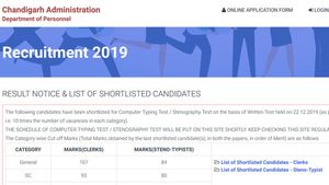 Chandigarh Administration Clerk Stenographer result 2019: Next round details