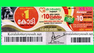 Kerala Lottery Karunya KR-435 today lottery result LIVE