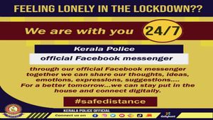 Lonely during the lockdown? Share your thoughts, emotions with us says Kerala Police