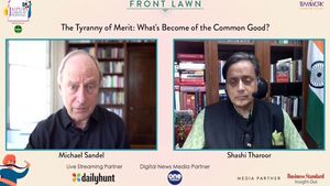 Jaipur Literature Fest: Congress MP Shashi Tharoor lauds Professor Michael Sandel on his new book